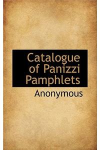 Catalogue of Panizzi Pamphlets