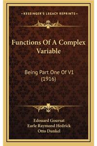 Functions of a Complex Variable