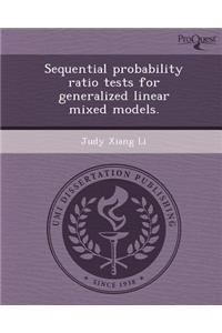 Sequential Probability Ratio Tests for Generalized Linear Mixed Models