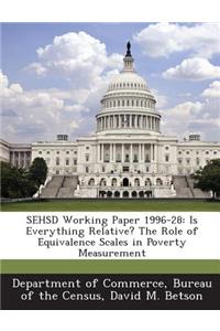Sehsd Working Paper 1996-28