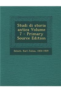 Studi Di Storia Antica Volume 7