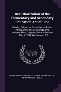 Reauthorization of the Elementary and Secondary Education Act of 1965