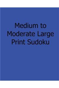Medium to Moderate Large Print Sudoku