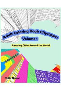 Adult Coloring Book Cityscapes Volume 1