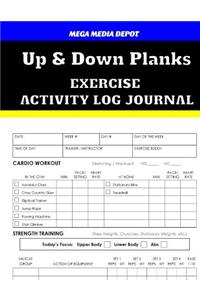 Up & Down Planks Exercise Activity Log Journal