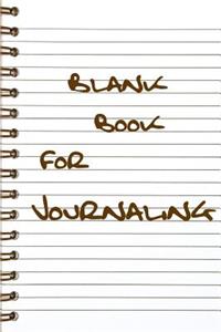 Blank Book For Journaling