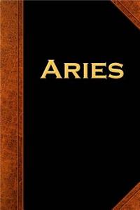 Aries Zodiac Horoscope Vintage Journal