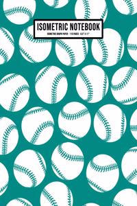 Softball Isometric Graph Paper Notebook