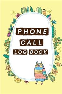 Phone Call Log Book