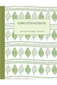 Composition notebook wide ruled 120 pages 8.5x11 (A4)