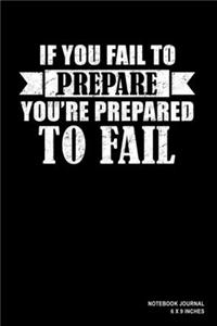 If You Fail To Prepare You're Prepared To Fail