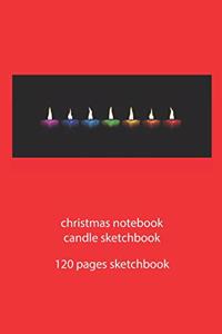 christmas notebook candle sketchbook