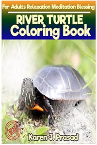 RIVER TURTLE Coloring book for Adults Relaxation Meditation Blessing