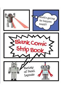 Blank Comic Strip Book Robots