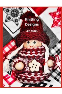 Knitting Designs 4: 5 Ratio: Knitting Graph Design Paper, 150 Pages 8.5 X 11 Inch, Notebook Journal for Knit Designs Projects, Gift for Knitters, Christmas Gift