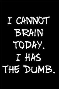 I Cannot Brain Today I Has the Dumb