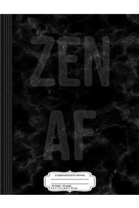 Zen AF Composition Notebook