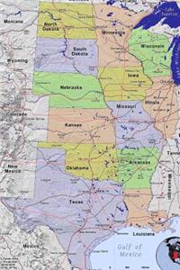Central United States of America USA Map Journal