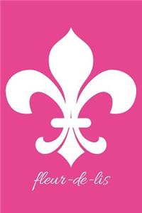 fleur-de-lis - Fuchsia Blank Notebook with Fleur de Lis Corners