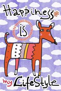 Bullet Journal Notebook for Dog Lovers, Happiness Is My Lifestyle Red Dog 3