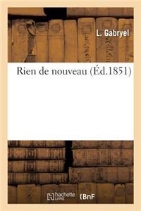 Rien de Nouveau