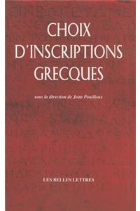 Choix d'Inscriptions Grecques
