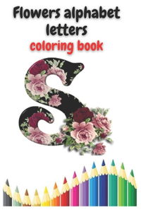 Flowers alphabet letters coloring book