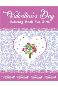 Valentine's Day Coloring Book For Girls