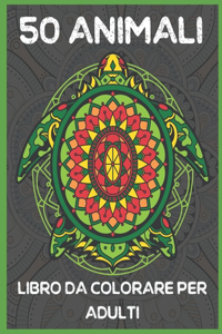 50 Animali Libro da colorare per adulti