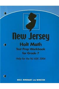 Holt Math New Jersey Test Prep Workbook for Grade 7