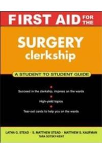 First Aid For The Surgery Clerkship(Int.Ed)