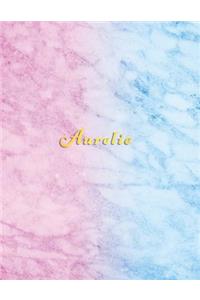 Aurelie: Personalized college ruled journals for girls Standard blank lined size composition books for school