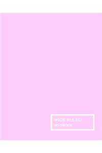 Pink Pastel Wide Ruled Notebook