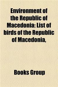 Environment of the Republic of Macedonia
