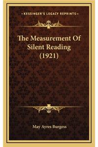 The Measurement of Silent Reading (1921)