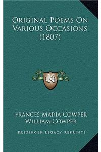 Original Poems On Various Occasions (1807)