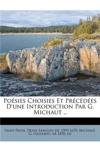 Poésies Choisies Et Précédées d'Une Introduction Par G. Michaut ..