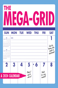 Mega Grid Square Wall Calendar 2024