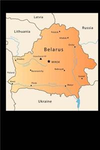 Map of Belarus Journal: 150 Page Lined Notebook/Diary