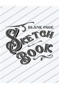 Blank Page Sketch Book
