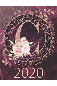 2020 Weekly Planner - Monogram Initial 