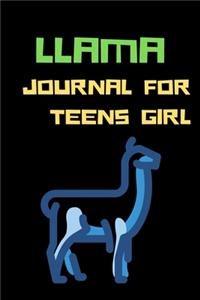 Llama Gratitude Journal for Teens Girl