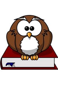 Owl Sitting on a Book - Blank Lined Notebook