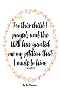 For This Child I Have Prayed