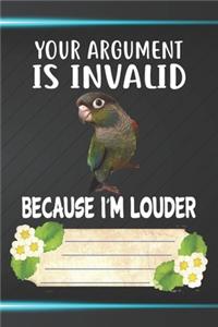 Your Argument Is Invalid Because I'm Louder Notebook Journal