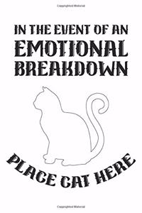 In the event of an emotional breakdown place cat here