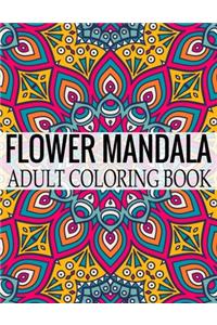 Flower Mandala Adult Coloring Book