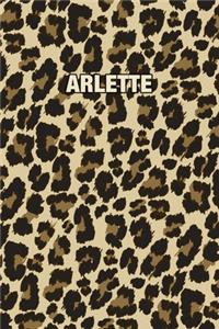 Arlette: Personalized Notebook - Leopard Print Notebook (Animal Pattern). Blank College Ruled (Lined) Journal for Notes, Journaling, Diary Writing. Wildlife 