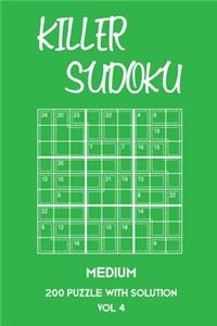 Killer Sudoku Medium 200 Puzzle WIth Solution Vol 4