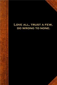 2020 Weekly Planner Shakespeare Quote Love Trust 134 Pages